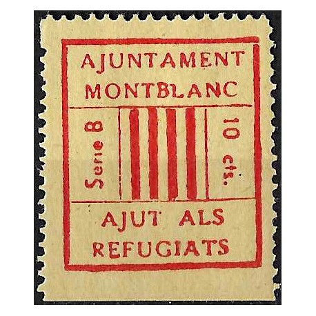 Viñeta. Montblanc. Ayuda a los Refugiados. 10 Céntimos (Nuevo, con señal de fijasellos)