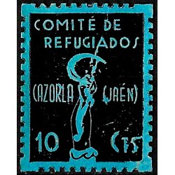 Viñeta. Comité de Refugiados. Cazorla, Jaén. 10 Céntimos (Nuevo, con señal de fijasellos y sin goma)