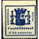 Viñeta. Castelltersol. Asistencia Social. 0,50 Pesetas (Nuevo, con señal de fijasellos)