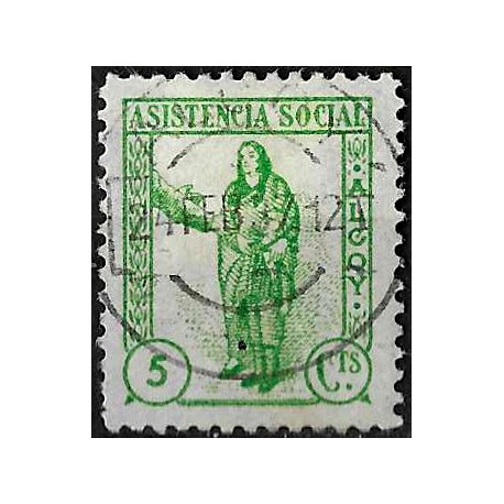 Viñeta. Alcoy. Asistencia Social. 5 Céntimos (Usado)