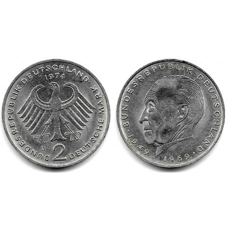 (124) Alemania. 1974(D). 2 Mark (MBC+)