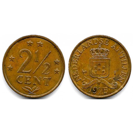 (9) Antillas Neerlandesas. 1975. 2½ Cents (BC+/MBC-)