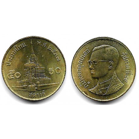 (Y203) Tailandia. 2537. 50 Satang (EBC+)