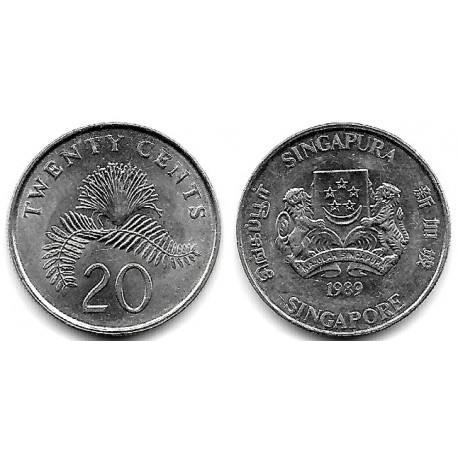 (52) Singapur. 1989. 20 Cents (EBC)