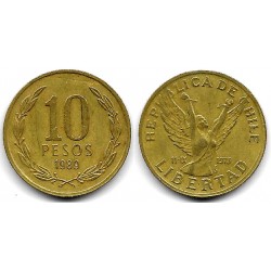 (218.2) Chile. 1989. 10 Pesos (MBC-)