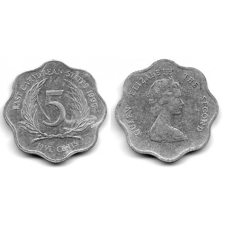(12) Estados Orientales Caribeños. 1995. 5 Cents (BC+)