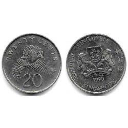 (52) Singapur. 1990. 20 Cents (MBC)