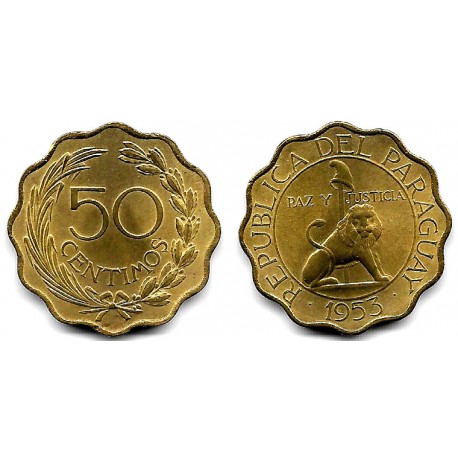 (28) Paraguay. 1953. 50 Centimos (SC)