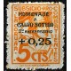 Viñeta. Subsidio Pro Combatiente. La Coruña. Homenaje. 0,25 Céntimos (Nuevo, con señal de fijasellos)
