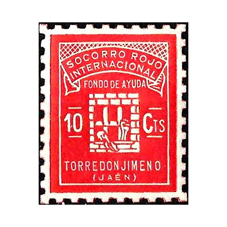 Viñeta. SRI. Torredon Jimeno, Jaén. 10 Céntimos (Nuevo, con señal de fijasellos)