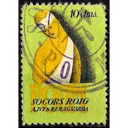 Viñeta. Socors Roig. Ajut de Reraguarda. 10 Céntimos (Usado)