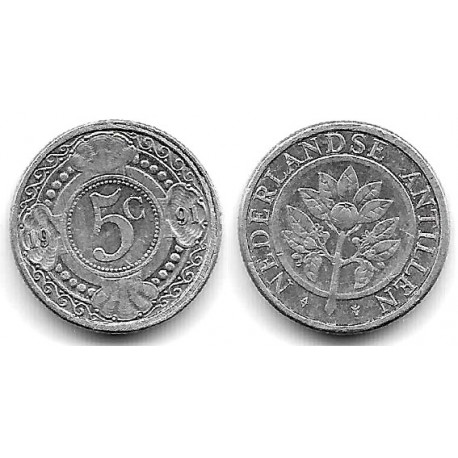 (33) Antillas Neerlandesas. 1991. 5 Cents (MBC)