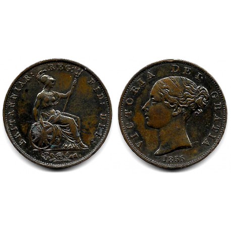 (726) Gran Bretaña. 1855. Half Penny (MBC/MBC-)
