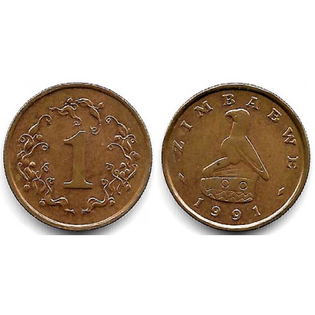 (1a) Zimbabue. 1991. 1 Cent (MBC+)