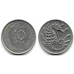 (3) Singapur. 1973. 10 Cents (MBC)