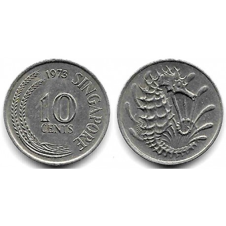 (3) Singapur. 1973. 10 Cents (MBC)