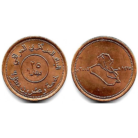 (175) Iraq. 2004. 25 Dinars (SC)