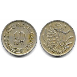 (3) Singapur. 1968. 10 Cents (MBC)