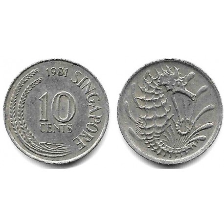 (3) Singapur. 1981. 10 Cents (MBC)