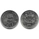 (101) Singapur. 1993. 20 Cents (MBC+/EBC-)