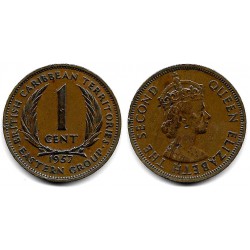 (2) Estados Orientales Caribeños. 1957. 1 Cent (MBC)