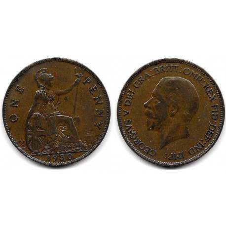 (838) Gran Bretaña. 1930. 1 Penny (BC/BC+)