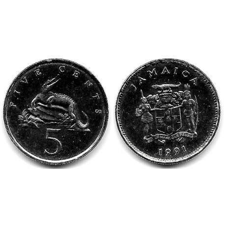 (46a) Jamaica. 1991. 5 Cents (SC)