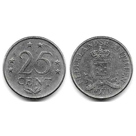 (11) Antillas Neerlandesas. 1971. 25 Cents (MBC)