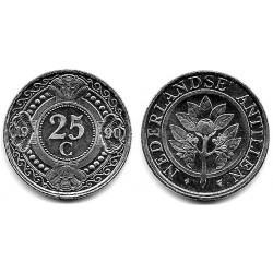 (35) Antillas Neerlandesas. 1990. 25 Cents (SC)