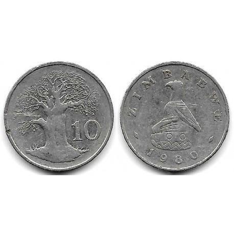 (3) Zimbabue. 1980. 10 Cents (MBC)