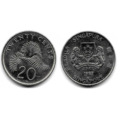 (52) Singapur. 1987. 20 Cents (EBC)