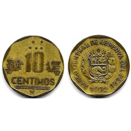 (305.1) Perú. 1992. 10 Centimos (MBC-)