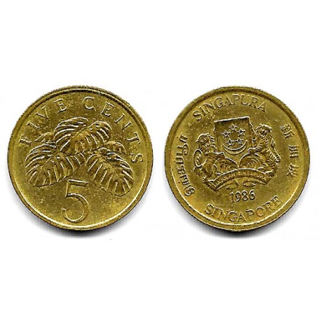 (50) Singapur. 1986. 5 Cents (EBC)