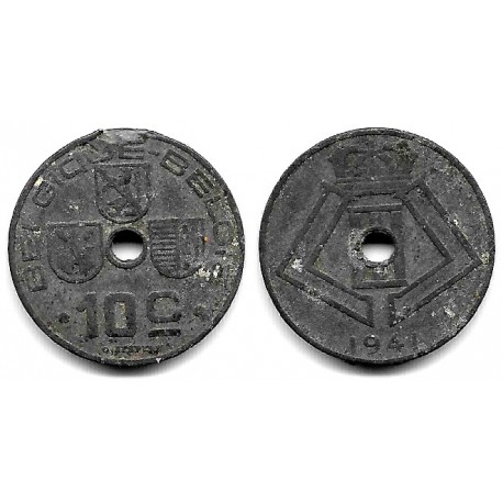 (125) Bélgica. 1941. 10 Centimes (BC/BC-)
