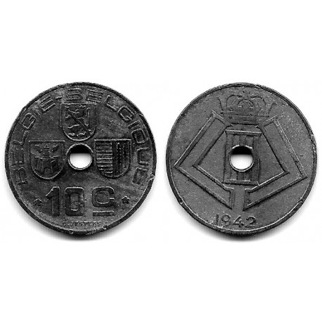 (126) Bélgica. 1943. 10 Centimes (BC+)