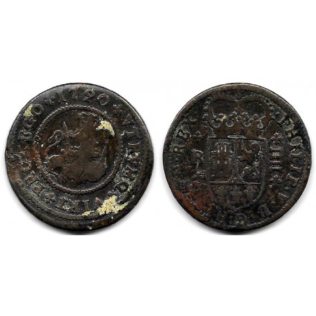 Felipe V. 1720. 4 Maravedi (BC/BC-) Ceca de Barcelona