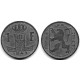(127) Bélgica. 1943. 1 Franc (BC+)