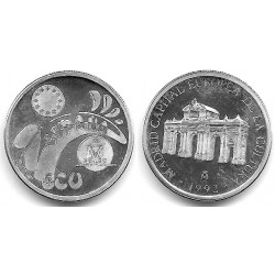 España. 1992. 1 Ecu (EBC+) (Plata) 6,72 gr. de .925 milésimas