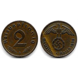 (90) Alemania (III Reich). 1938(A). 2 Reichspfennig (MBC-)