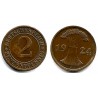(31) Imperio Alemán (Weimar). 1924(J). 2 Rentenpfennig (MBC)