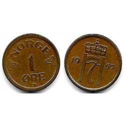 (398) Noruega. 1957. 1 Ore (MBC)