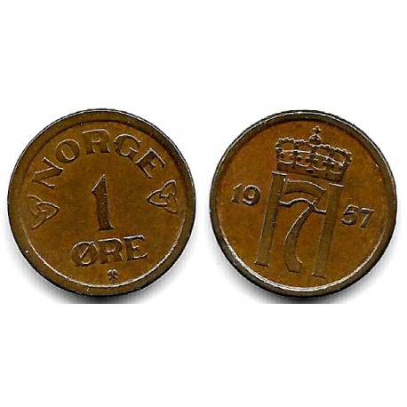 (398) Noruega. 1957. 1 Ore (MBC)