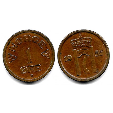 (398) Noruega. 1955. 1 Ore (MBC)