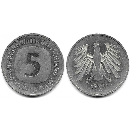 (140.1) Alemania. 1990(F). 5 Mark (BC+)