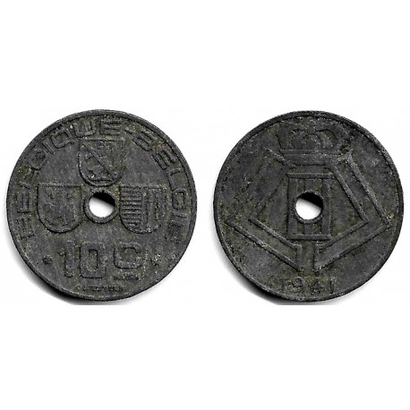 (125) Bélgica. 1941. 10 Centimes (BC+)