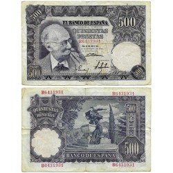 Estado Español. 1951. 500 Pesetas (MBC-/BC+) Serie B