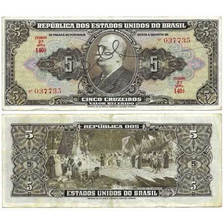 (142) Brasil. 1950. 5 Cruzeiros (BC+)