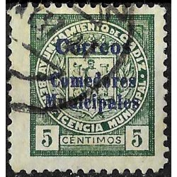 Viñeta. Beneficencia Municipal. Cádiz. 5 Céntimos (Usado)