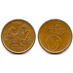(410) Noruega. 1963. 2 Ore (EBC)