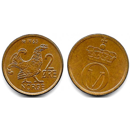(410) Noruega. 1963. 2 Ore (EBC)